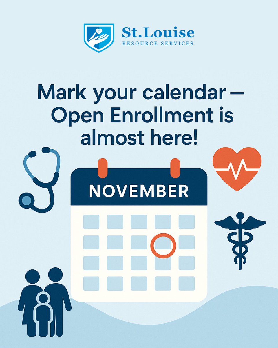 stlrsvcs's tweet image. 📅 Open Enrollment starts November 1st!
Now’s the time to review your coverage and make sure your family is protected for the year ahead. 💙
Need help? Call 844-245-1900 for free, bilingual assistance.

#OpenEnrollment #StLRS #ServiceWithLove