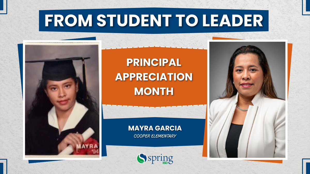 SpringISD's tweet image. Today, we celebrate Mayra Garcia at Cooper Elementary. Her advice: “Believe in yourself and chase your dreams with courage, because education is the key that opens doors to endless opportunities.” Thank you for making Spring ISD a better place! @CooperElem @SISD_CoA