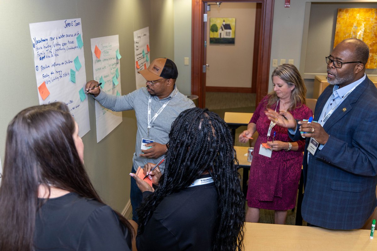 VolunteerMEM's tweet photo. We love seeing the cohort make new connections! Check out more photos from FastTrack Fall 2025 Opening retreat by visiting the link in the bio! #LeadershipMemphis #FastTrack https://t.co/D5g0FIWsXS