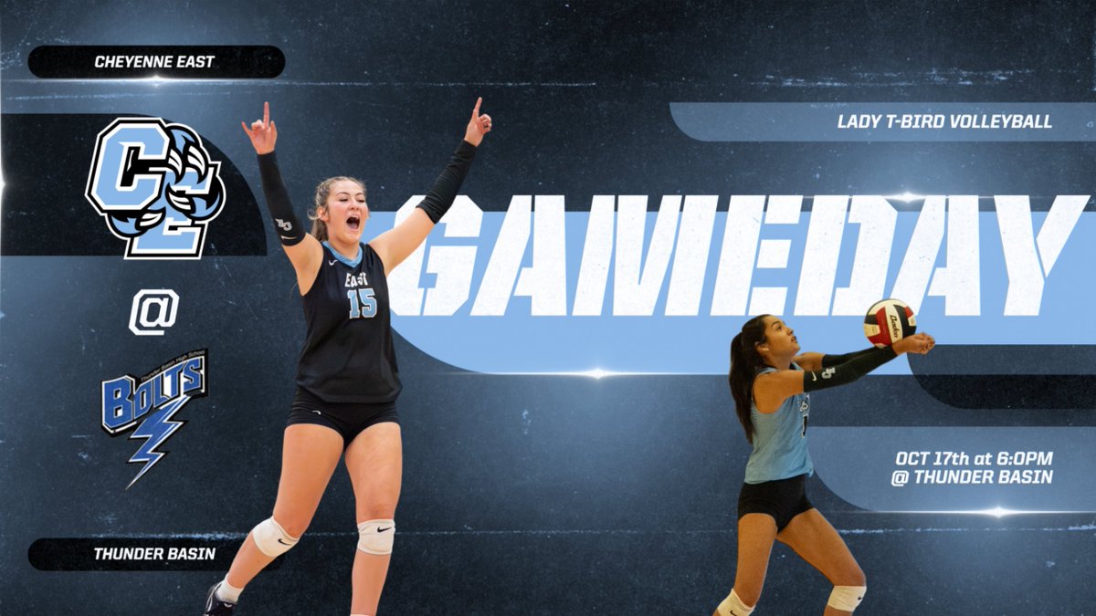 🏐 Lady T-Bird Volleyball is on the road!
They’re in Gillette today for a big-time conference matchup against the Lady Bolts of Thunder Basin. First serve is set for 6:00 p.m. Let’s go T-Birds! 💙🦅