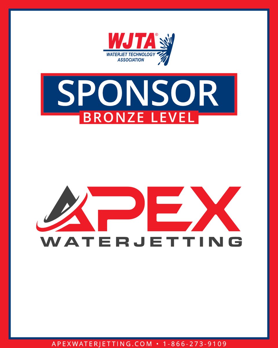 APEXWATERJET's tweet photo. News update regarding APEX's WJTA sponsorship this year. https://t.co/nhpDHPjR5U #apexwaterjetting #wjta #WJTA2025 https://t.co/PWz24R9IxW