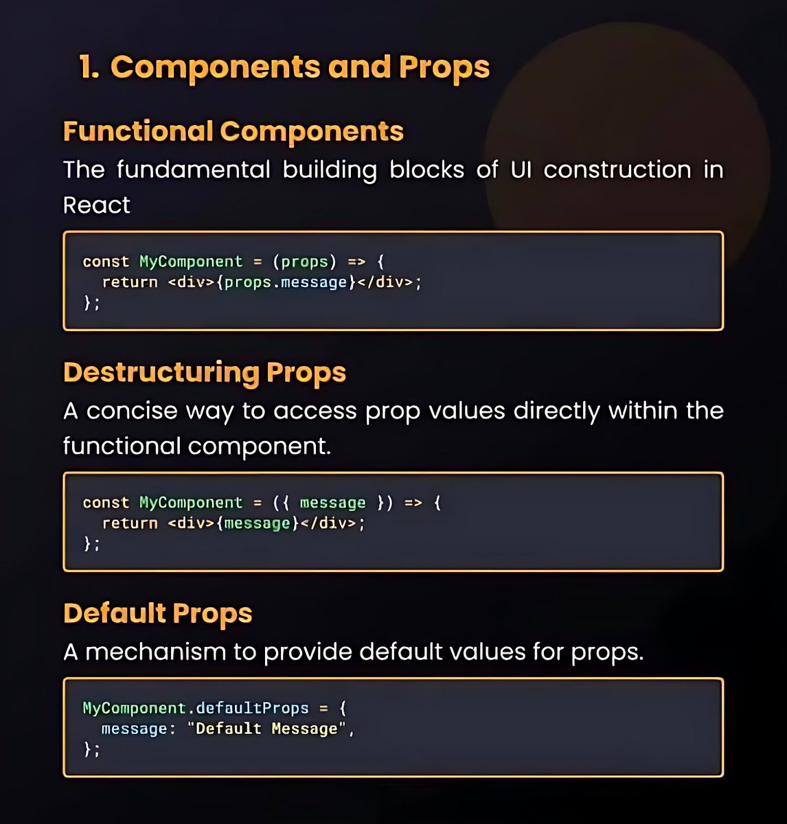 11xcoder's tweet image. Level up your React skills instantly! 📈
I compiled the essential ReactJS concepts into one cheatsheet focused exclusively on Functional Components.
#reactjs #javascript #webdevelopment #frontend #developer #coding #programmer #reacthooks