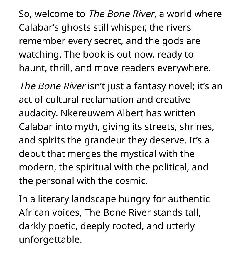 Guess who’s in the spotlight??
Our debut author <a href="/nkereuwxm/">Nkereuwem - THE BONE RIVER🐍OUT NOW!</a> got featured on Pulse where he unpacks the meaning behind his latest masterpiece, The Bone River. 
Did someone say sequel? 👀
Catch the full interview now  only on <a href="/PulseNigeria247/">Pulse Nigeria</a> 
<a href="/nkereuwxm/">Nkereuwem - THE BONE RIVER🐍OUT NOW!</a>