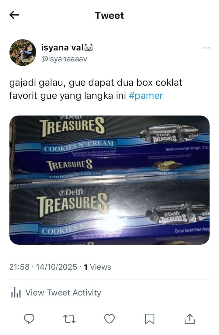 woinderful's tweet photo. 033⭒pamer cokelat gratis https://t.co/jbTcCWBDyg