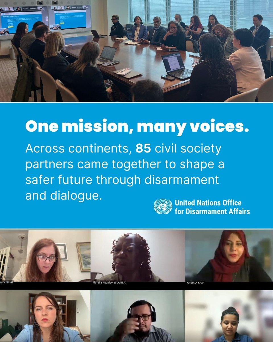 UN_Disarmament's tweet image. High Representative @INakamitsu led a dynamic hybrid consultation with civil society at UNHQ &amp;amp; online – discussing practical proposals on UN–CSO partnerships and transparency in military spending, with 85+ participants from Africa, WEOG, Asia-Pacific &amp;amp; LAC. #Disarmament