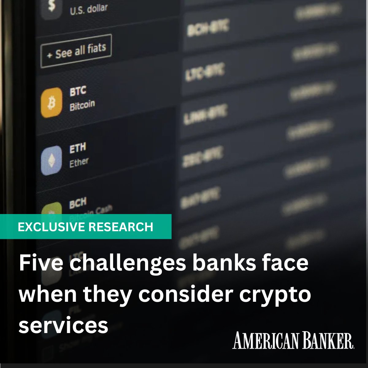 As #banks and #creditunions continue to wade deeper into the #cryptocurrency  and digital asset markets, leaders are questioning the best approaches for  building these programs without running afoul of regulators. Read the