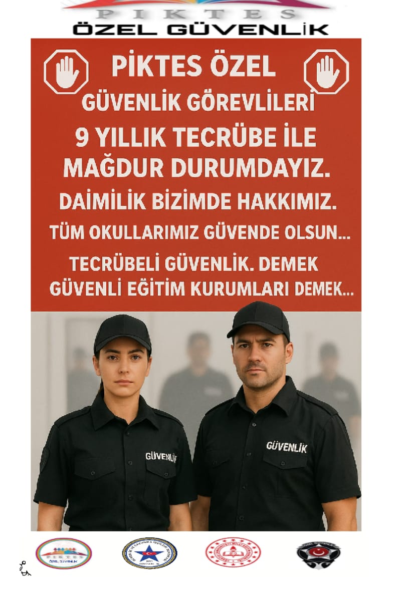 #Piktes
<a href="/Yusuf__Tekin/">Yusuf Tekin</a>
<a href="/tcmeb/">Millî Eğitim Bakanlığı</a>
<a href="/mebhbogm/">MEB Hayat Boyu Öğrenme Genel Müdürlüğü</a>

🚨OKULLARDA 9 YILLIK TECRÜBE İLE 
🚨PİKTES ÖZEL GÜVENLİK GÖREVLİLERİNE
👉(ÇALIŞAN VE ÇIKARILAN )
 TECRUBELİ  EMEKÇİLERE 
🚨ŞUBATTAKİ ALIMLARDA  ÖNCELİK VERİLSİN 
🛑TÜM OKULLAR GÜVENDE OLSUN