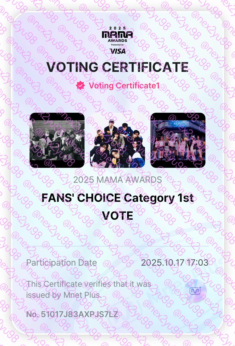 Day 3💗

I VOTE #NEXZ FOR #2025MAMAVOTE 

My MAMA SUPER FAN 🔗share.mnetplus.world/2025-mama?hl=e…