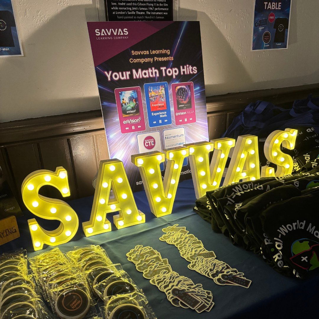 SavvasLearning's tweet photo. ❤️ We’re having a wonderful time connecting with math educators at #NCTMATL25! Stop by the @SavvasLearning booth #2017 for a chance to win prizes &amp; get an exclusive first look at the NEW enVision+ Mathematics! Request samples 👉: https://t.co/gsdQNgtK8A 

#MathEd #RealWorldMath https://t.co/hliPtiCu3f