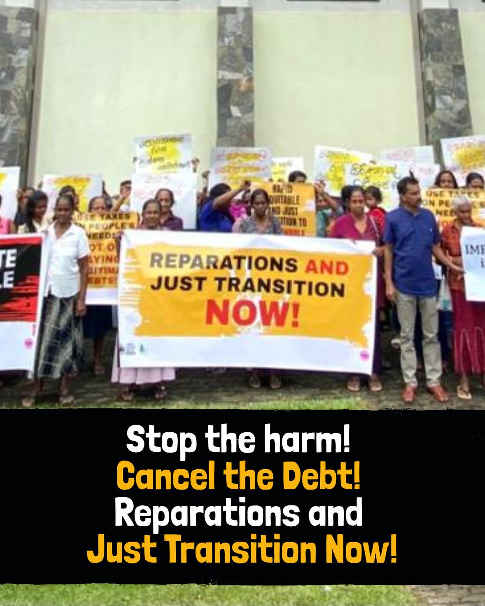 AsianPeoplesMvt's tweet photo. Break the chains of debt domination.
UN Debt Convention now!
#StopTheHarm #CancelTheDebt #Reparations and #JustTransition Now! https://t.co/aqQXlrpEv1