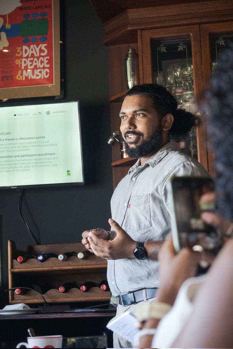 teap_africa's tweet photo. After 9 weeks of deep learning, our ZenGuardians in Durban, South Africa, wrapped up their final training session!
We can’t wait to see Ntokozo, Paleni, Sindiswani & Seyuran bring their lessons to life by hosting their own ZenCafés. 💚
#ZenGuardians #EcoAnxiety #TEAPAfrica https://t.co/O4OucrcvH5