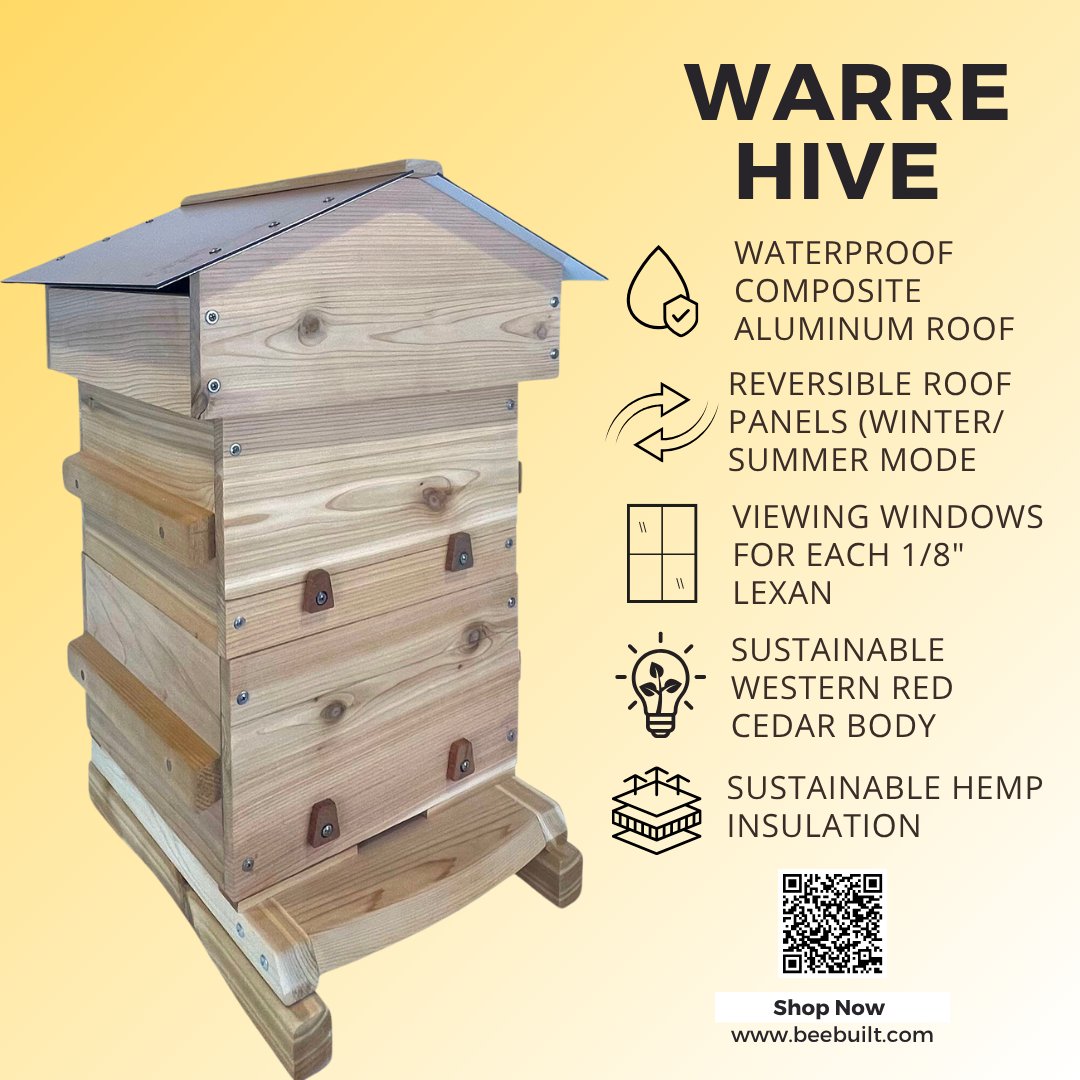 beebuiltsupply's tweet image. Thinking of a new hive setup? 🐝

The Warre Hive supports the bees’ natural rhythms—warm in winter, cool in summer, and insulated like a tree cavity. Built to last with cedar and easy-to-check viewing windows.

Learn more: beebuilt.com/collections/wa…

#BeeBuilt #WarreHive #Beekeeping