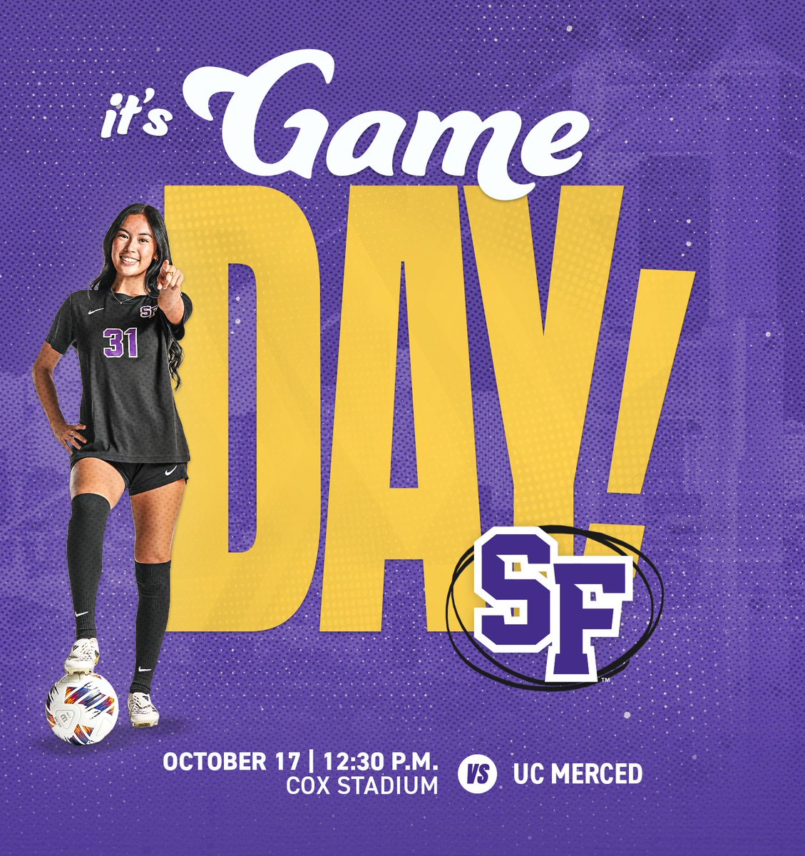 Gators host the Bobcats!

🆚 <a href="/UCMercedBobcats/">UC Merced Bobcats</a> 
🕧12:30 pm 
📺 flocollege.com 
📊sfstategators.com/livestats_wsoc 
🎟️sfstategators.com/tickets