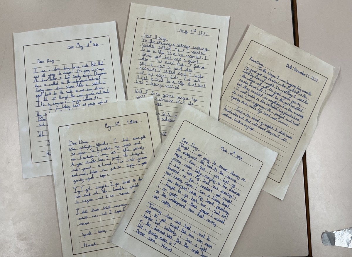 As part of Black History Month, Year 4 were tasked to investigate the brave Harriet Tubman, who saved hundreds of slaves in the 1850s Undergound Railroad. Look at some of these vivid and powerful diary entries!