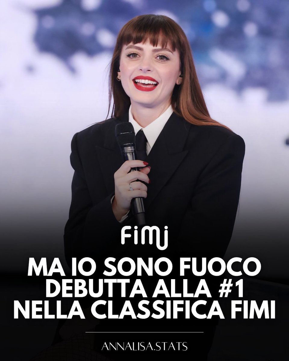 🐦‍🔥 #MaIoSonoFuoco debutta alla #1 nella classifica #FIMI

#Annalisa #News
