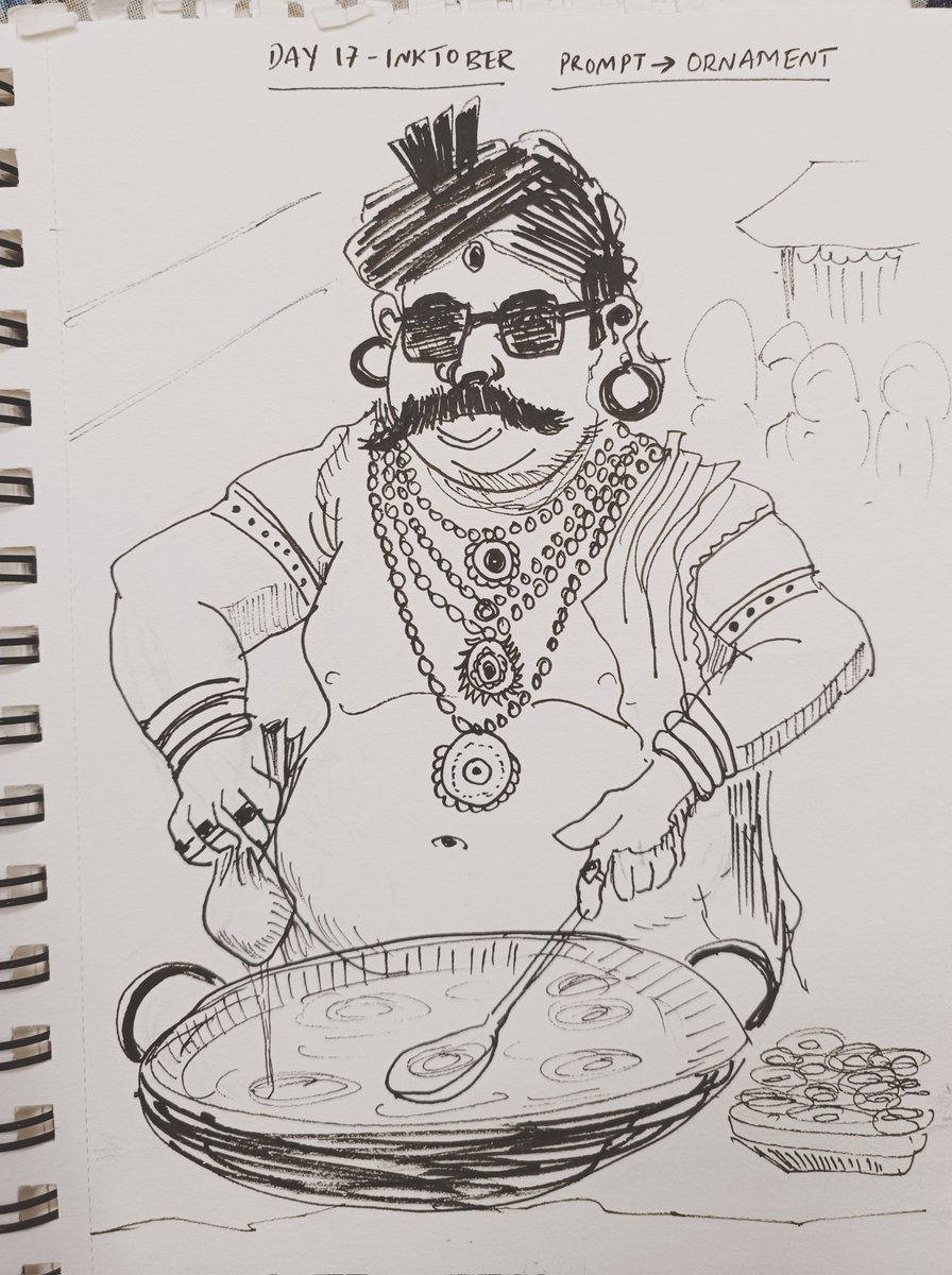 rajeshpillai's tweet image. Day 17 - #inktober - Prompt - Ornate

Guess the dish!

#Inktober2025  #dailydrawing