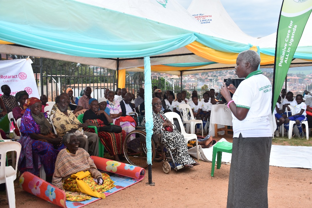 PCAUganda's tweet photo. This afternoon we joined @LwezaCHP in a Senior Citizens Day Out in commemoration of the  World Older Persons Day at #StBarnabasAnglicanCoU,Lweza

We believe every older person deserves to age with dignity, respect, and compassionate care. 
Through Palliative Care and the Compassionate Community Program, we strive to ensure older persons experience comfort, love, and support enabling an eased and meaningful life in their later years.
#PalliativeCareforAllinUganda
#WorldOlderPersonsDay #PalliativeCare #CompassionateCommunities #DignityInAgeing