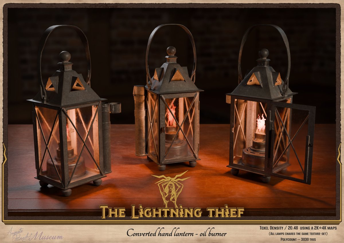 Hey !
new post for my personal project, now exploring some nice oil lamps from the end of 19th century.
#blender #b3d

More on art station :
artstation.com/artwork/1N28ge