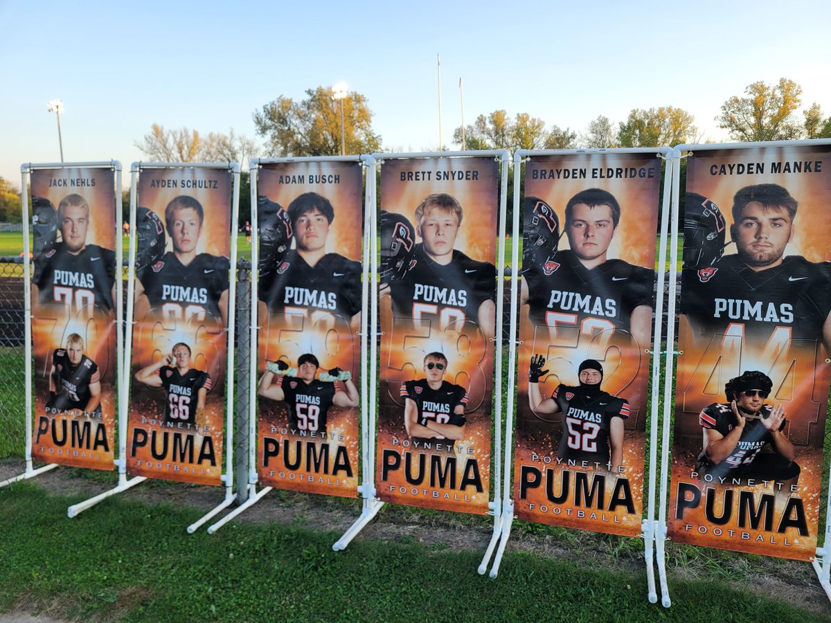 PoynetteFball's tweet photo. Celebrating a great group of seniors tonight! Pumas vs. Fall River/Rio at 7pm! https://t.co/4IDQIMGOUg