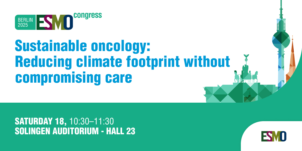 myESMO's tweet image. 🌍 #ESMO4Climate: Can #oncology reduce its #ClimateFootprint without compromising care? #ESMO25
📌 Update from ESMO #ClimateChange Task Force
📌 Climate impact of #AI
📌 Green(er) #radiotherapy
📌 Climate action for clinic
18 Oct|10:30–11:30|Hall 23
🔗 ow.ly/YJMS50XaUPy