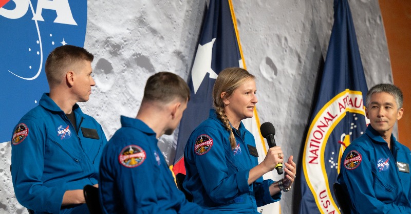 HopkinsEngineer's tweet photo. ANOTHER astronaut from our online master's program, Engineering for Professionals! Becky Lawler was just introduced as part of NASA's new candidate class &amp; earned her MS in Space Systems. Fellow EP alum Reid Wiseman MS '06 is going BACK to space— aboard Artemis II as commander!