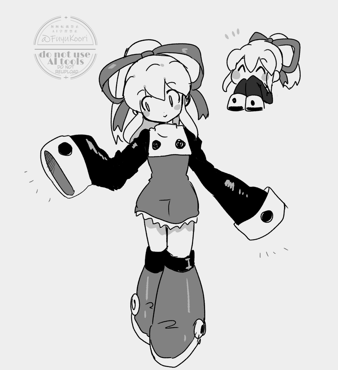 Fuyuko0o0ri's tweet photo. らくがき
だぼだぼ袖ロールちゃん概念 https://t.co/k7xaVqjmUR