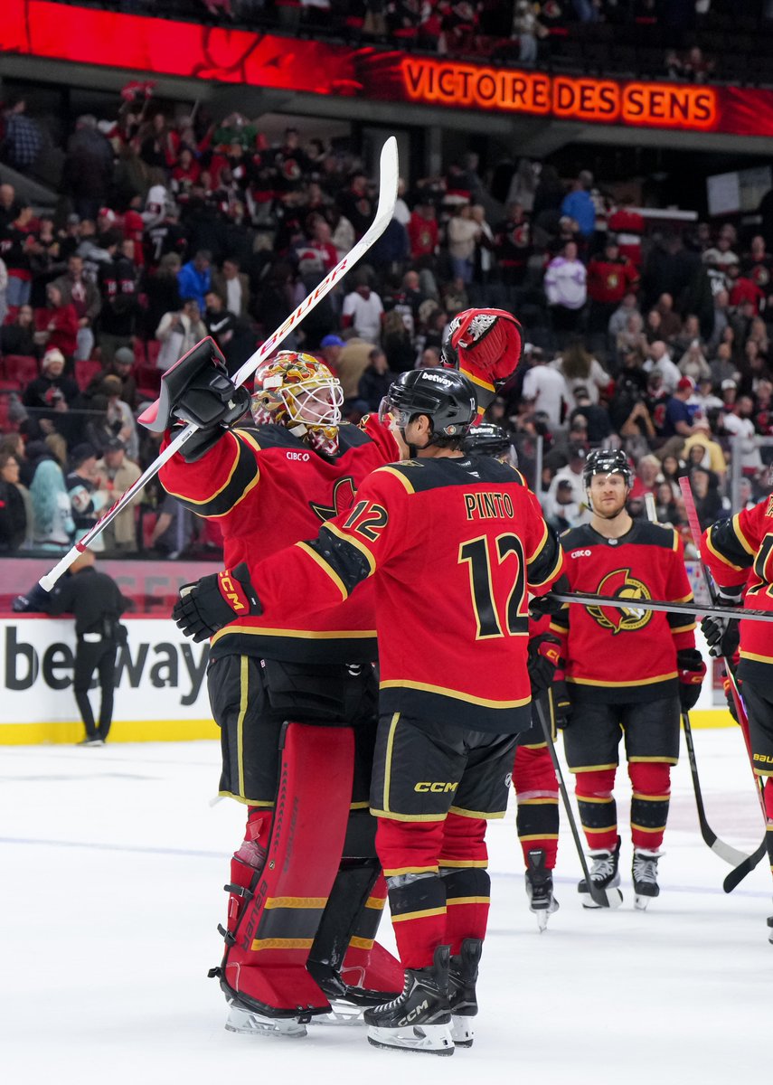 Senators's tweet photo. Oh what a night!

Last night's #IgniteTheRed game presented by @AirCanada had it all. A #Sens comeback WIN, @AirCanada celebrating community heroes, and of course a whole lot of red in the crowd! 🔴

Can't wait for the next one against Boston on Oct. 27! https://t.co/xzpaw5Qpc2