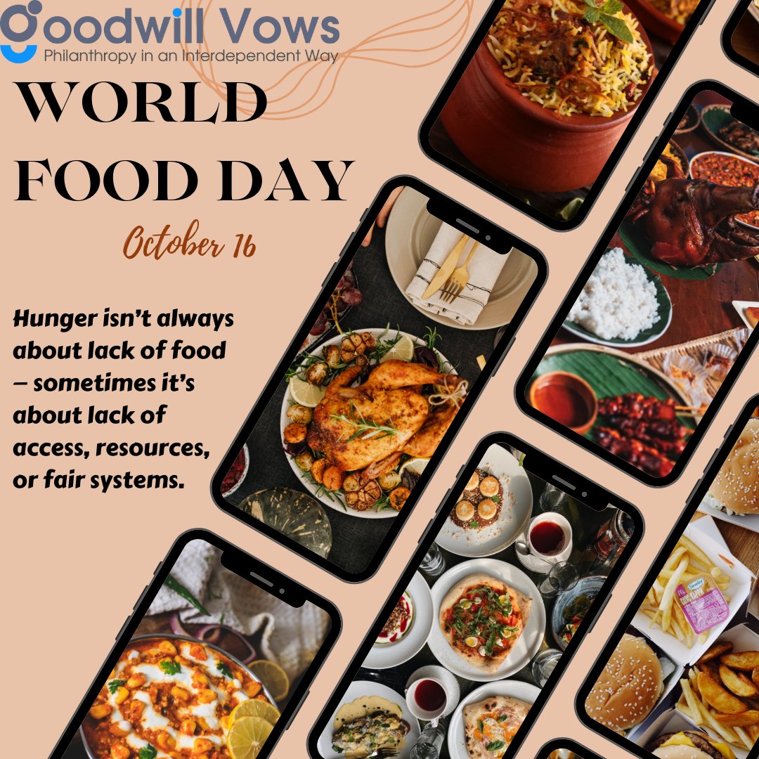 This World Food Day, we’re called to rethink how we produce, share, and consume food so that no one goes hungry.
🌍 Support local food banks, community farms, or global partners.
 💧 Because when we nourish others, we nourish hope.
#WorldFoodDay #ZeroHunger #SustainableFarming