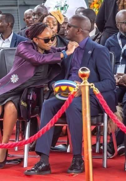 Raila Odinga Jr and his wife Yvonne Wambui. Then there's you, Hoi polloi who thinks a certain community is your enemy because of politics!