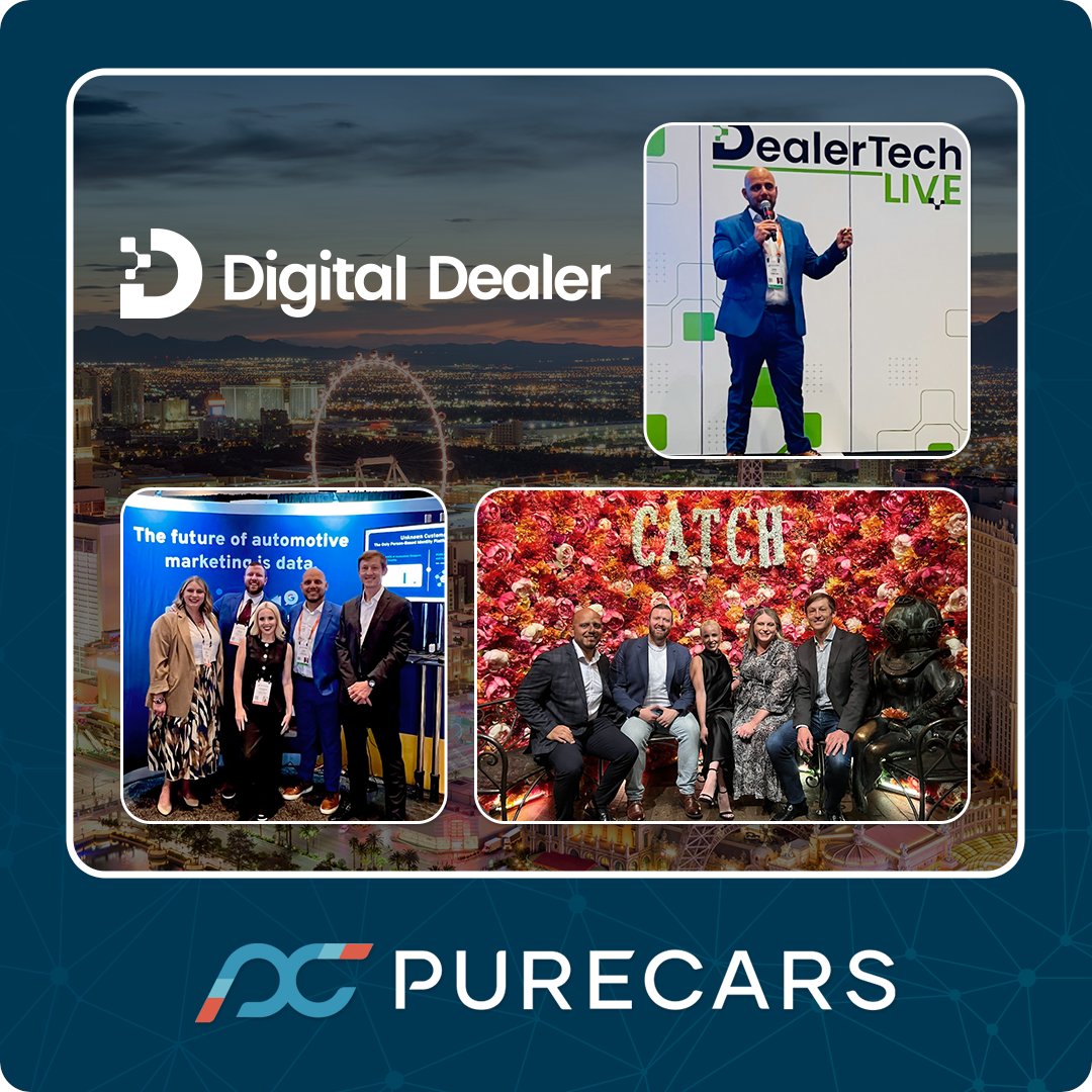 PureCars had a great time at Digital Dealer Las Vegas! 🎉 From sharing insights on data-driven marketing and AI-powered solutions to connecting with dealership leaders tackling today’s biggest challenges, it was an incredible experience seeing so much innovation in action. 👏