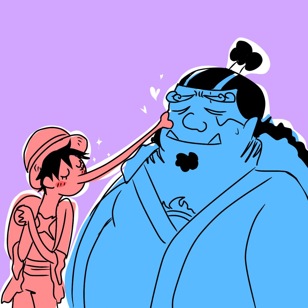 JJMcL4405's tweet photo. Es medio raro pero todavía lo ama 💖
#ONEPIECE #jinbe #luffy #jinlu #lujin #ルジン https://t.co/OCSF1PAycP