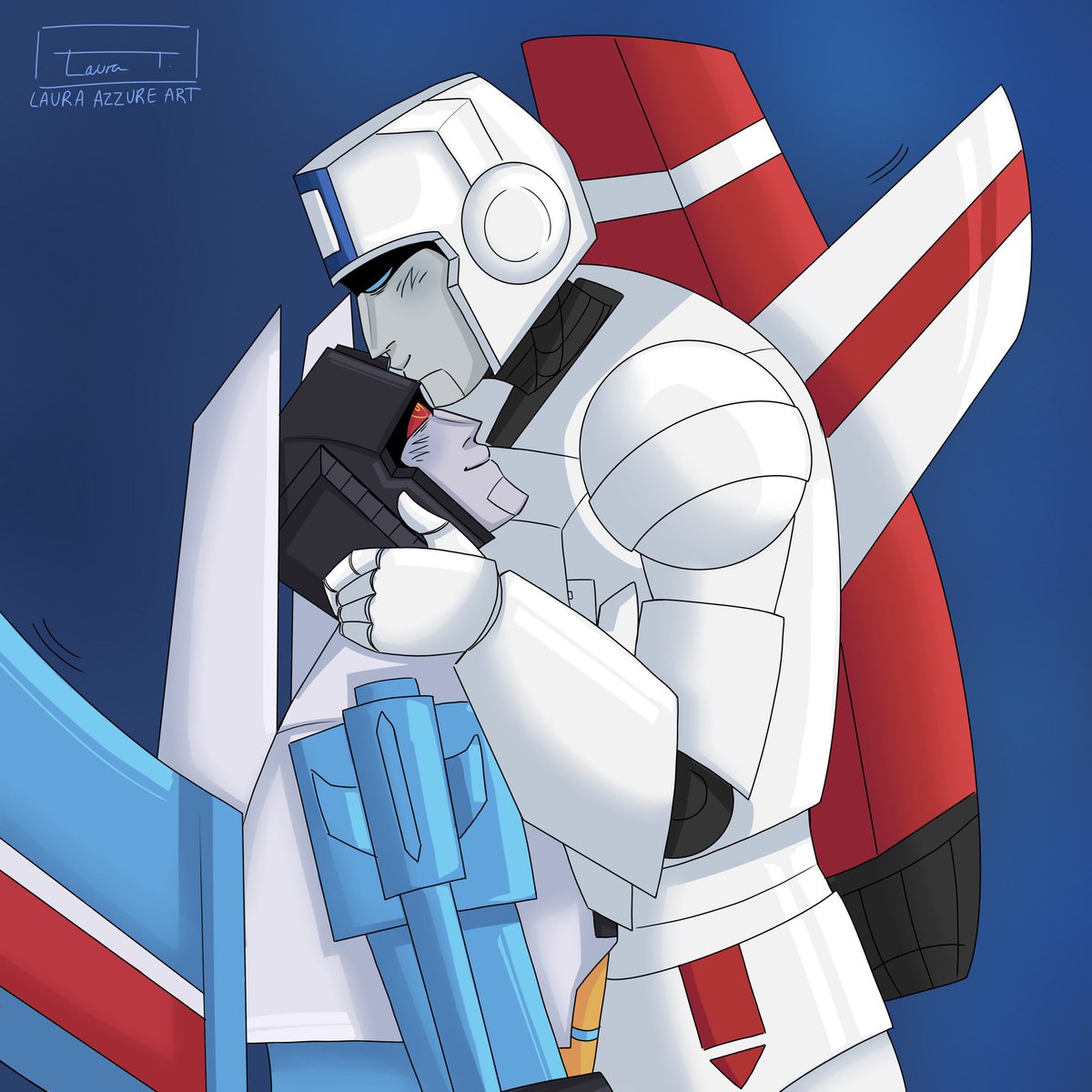 lauraazzureart's tweet image. They love each other guys #transformers #thunderfire #thundercracker #skyfire #jetfire #maccadams