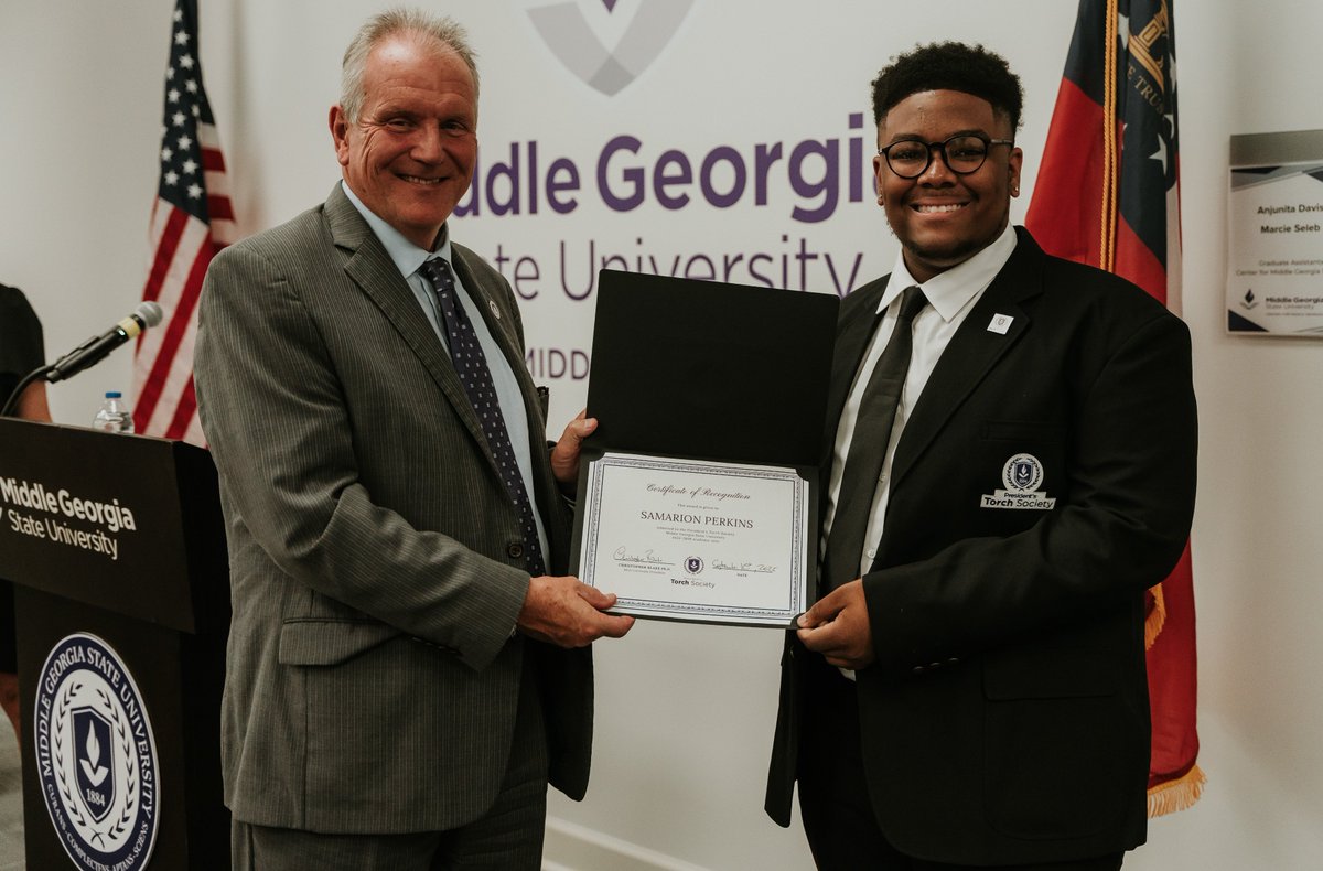 A psychology major and member of the prestigious President’s Torch Society, Samarion Perkins is using his time at #MGA to prepare for a career dedicated to helping young people reach their full potential. 🤝

Meet Perkins: bit.ly/4qnsCUr