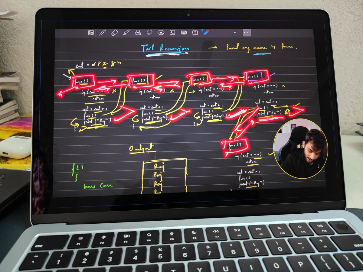 hrithik_3009's tweet image. โ
Day 5 of #TUFWinterArc
Learned Basic Recursion....
Which basically means I learned recursion ๐
@takeUforward_ #CodingJourney