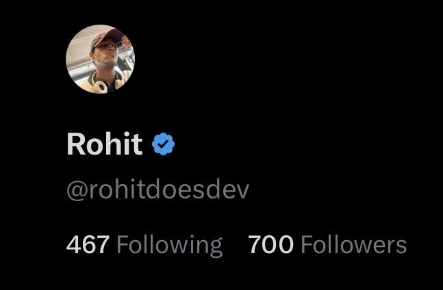 rohitdoesdev's tweet image. i was gonna post it when i have 705+ followers
but j have faith in yall that you wont unfollow me
so damn 700