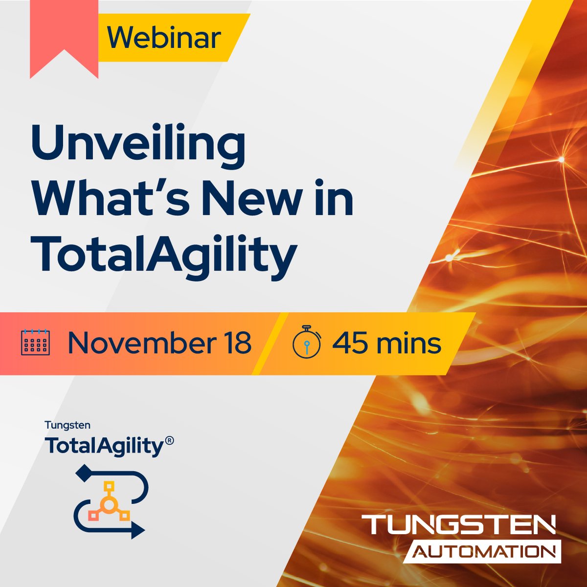 TungstenAI's tweet image. Join our webinar for an exclusive look at the latest TotalAgility release: ow.ly/3w3m50Xe7wp. Accelerate document intelligence with live demos! 🌟
#TotalAgility #DocumentIntelligence #SmartWorkflows #Webinar #TungstenAutomation #FreeWebinar
