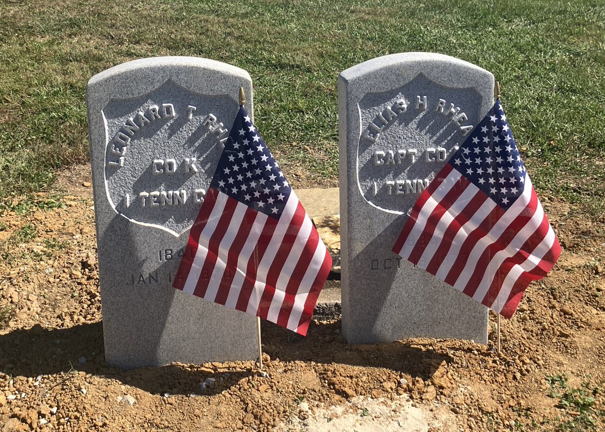 Missionary Ridge Camp #63 installed two new markers in Greene County, TN honoring Elias and Leonard Rhea. Joined by Sydney May, co-director of the Greeneville Greene County Museum, to help dedicate these tributes to their service. #SUVCW #CivilWarHistory #GreeneCountyTN