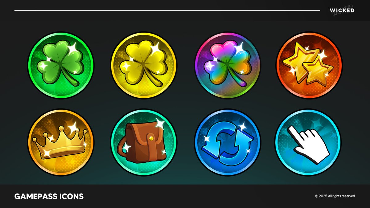 Gamepass icons commission I've made! 🎨 

COMMISSIONS ARE OPEN!   
Discord: <a href="/wicked_cb/">Wicked (OPEN)</a>

 #ROBLOX #RobloxDev #robloxart #ROBLOX #RobloxUGC