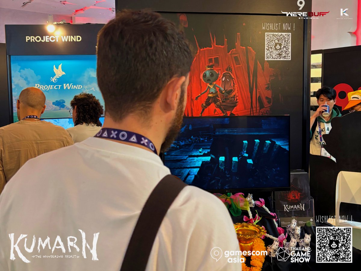 werebuffstudio's tweet photo. Day 2 of B2B Day wrapped!
Huge thanks to everyone who came to try out the demo of #kumarnthewanderingspirit👻
#Steam Spotlight | #gamescomasia x #ThailandGameShow
Hit that Wishlist and cheer on 🇹🇭 devs making 🌎waves! 🎮✨
https://t.co/37cpY1BKYJ
#เกมกุมาร
#WereBuffStudio https://t.co/rcEyBG5UNb
