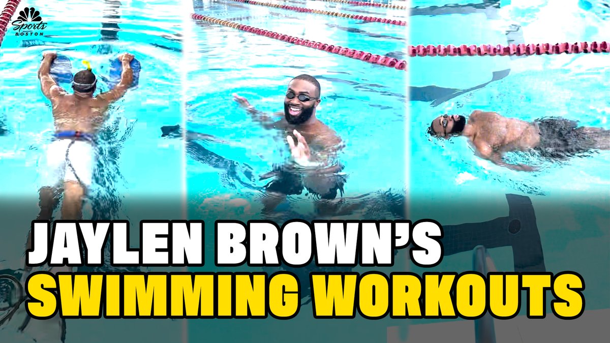 NBCSCeltics's tweet image. "I got a random email from Drew Moore, the trainer for the Celtics..."

Decorated Olympian and Boston College's swim and diving coach Dara Torres shares her experience training @FCHWPO to improve his swimming workouts 🏊🏿‍♂️

Day 2 of NBC Sports Boston's 7 DAYS OF JAYLEN BROWN…
