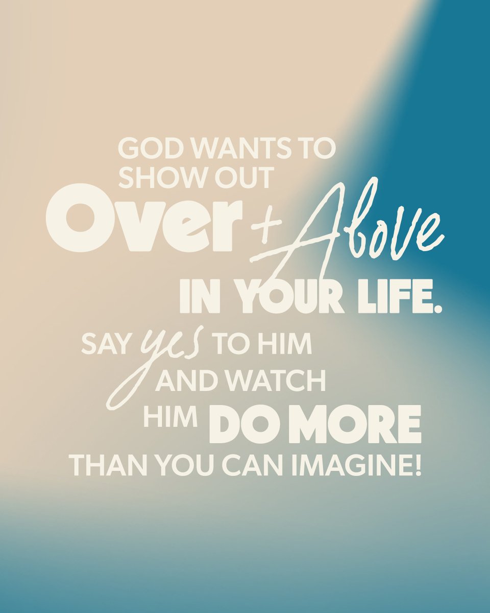 JoelOsteen's tweet photo. Believe for the OVER &amp; ABOVE God has for YOU! 

Join Joel &amp; Victoria at home on Monday, October 20th, 5PM CT for a special time of testimonies, inspiration, and encouragement! 

When we say YES to God, He multiplies our efforts and does more than we can imagine. https://t.co/Hc95KLXG3B