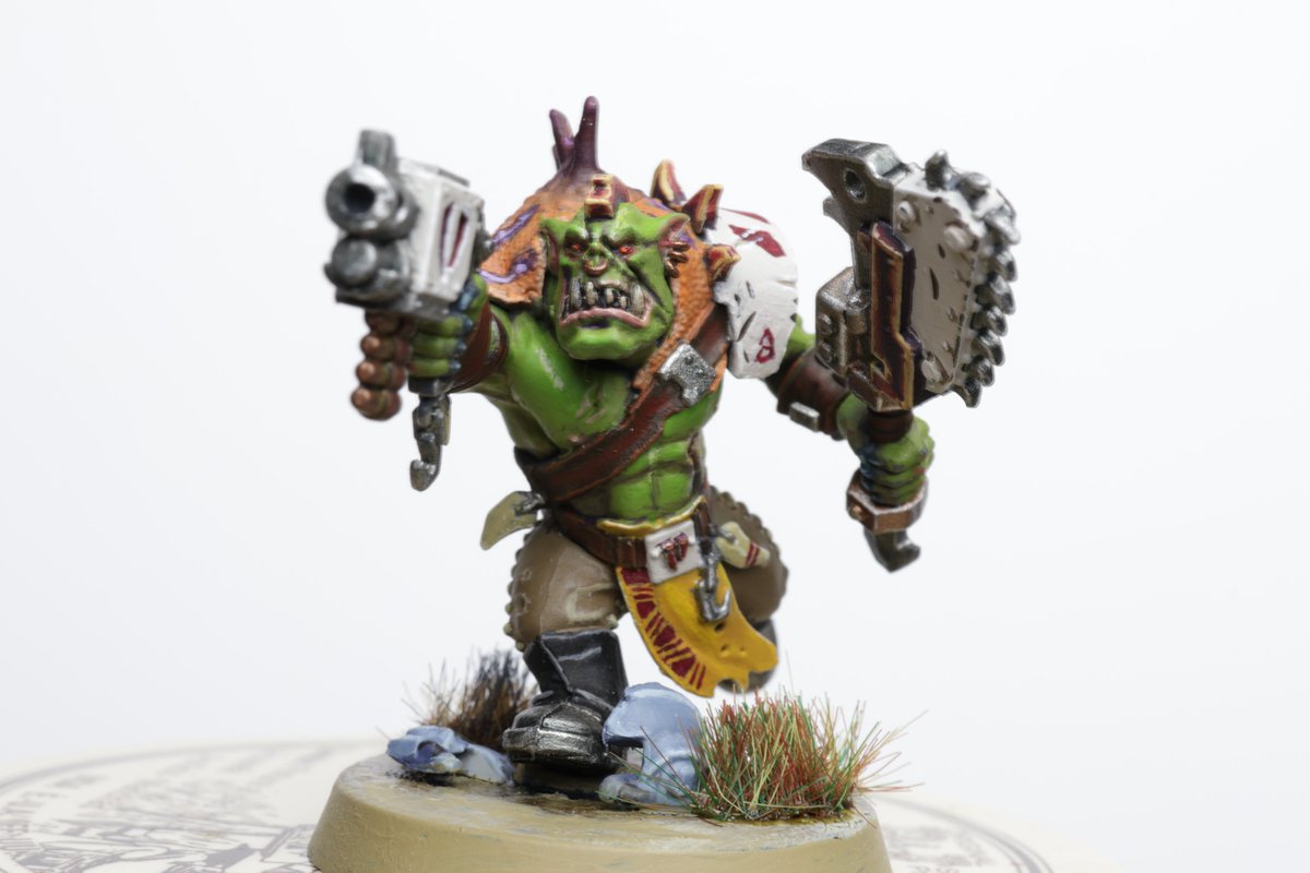 SirHighBourne's tweet image. Continuing with more Orks for #Orktober #orctober I've been busy so haven't posted as much stuff lately, but enjoy this Beast Snagga I painted.
