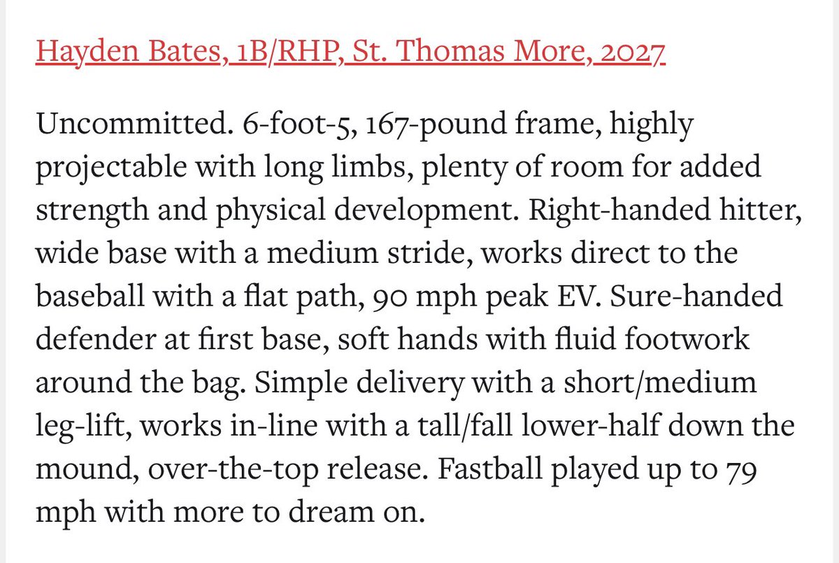 Thank you <a href="/PrepBaseballIL/">Prep Baseball Illinois</a> for the write up. 

<a href="/ILBraves/">Illinois Braves</a> 
<a href="/SabersBaseball1/">STM Baseball</a> 
<a href="/pbtscouting/">Prep Baseball Scouting</a> 
<a href="/BUncommitted/">Baseball_Uncommitted</a> 

loom.ly/dgVbatk