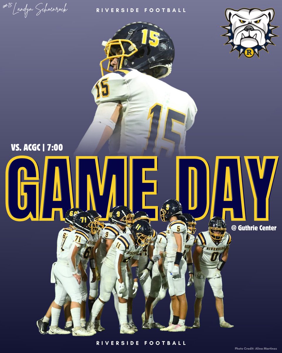 Week 8. District Championship. GAMEDAY!! ⬇️

🏈 » District game at AC/GC
⏰ » 7 PM
📍 » Guthrie Center, IA
💻 » Livestream via KMA: tinyurl.com/ykwj29a2

#RivFootball