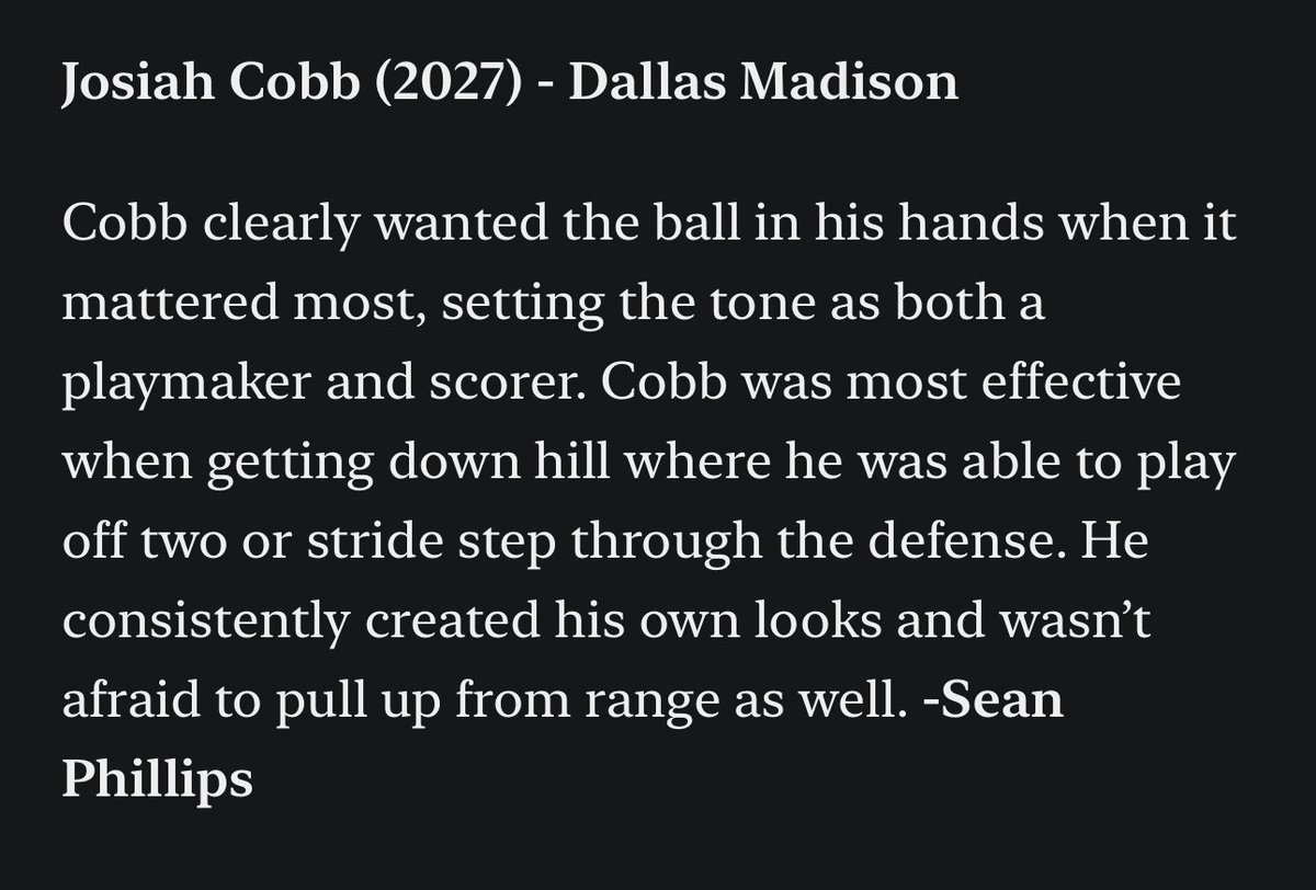 GASO Fall Tour Stock Riser ,  2027 CG Josiah ‘Juice’ Cobb <a href="/GASOLyndon/">Lyndon Cook 🏀</a> <a href="/TexasHoopsGASO/">TexasHoops/GASO 🔗</a> <a href="/GASOBlue/">Blue Zertuche 🔗</a> <a href="/gerasmith1906/">Coach Gerald Smith</a> <a href="/TaylormadeH/">TaylorMade Hoops</a> <a href="/DJH5Report/">InsideThePlex</a> <a href="/URBANDFWELITE/">THEURBANDFWELITE</a>