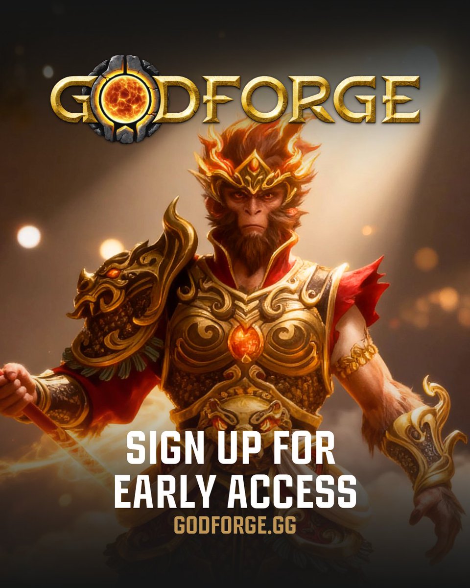 GodforgeGame's tweet image. Your destiny awaits! 🔥
Sign up for early access now at Godforge.gg