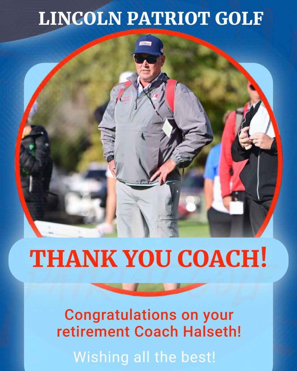 SFLHSPatsGolf's tweet photo. We are forever grateful for all of the time and effort that Coach Halseth has put into the Patriot Boys &amp; Girls Golf Programs!  We want to wish him and his wife Carol all the best as they move on to the next chapter!  Coach will always hold a special place @ LHS!  #PatriotGolf https://t.co/9unWEAupBq