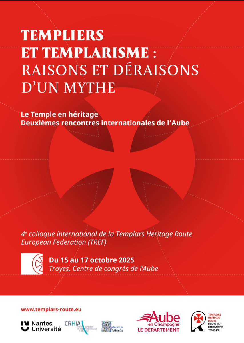 Quel plaisir d'avoir pu participer ce matin au colloque sur le templarisme avec l'exemple des néotempliers gaullistes de l'ETEC-OSMTJ au début des années 1970 ! 
Je remercie les coorganisateurs de m'avoir permis d'y participer.
