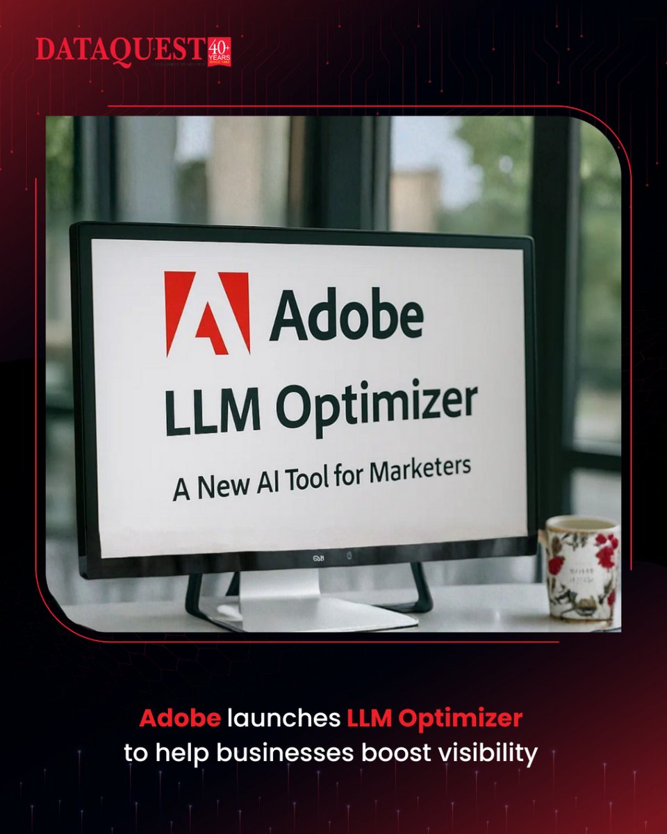 dataquestindia's tweet image. @Adobe  has announced the global rollout of @Photoshop  LLM Optimizer, a new enterprise application designed to help businesses monitor, measure.

Read More: dqindia.com/news/adobe-lau…

#dataquest #Adobe #LLMOptimizer #GenerativeAI #EnterpriseAI