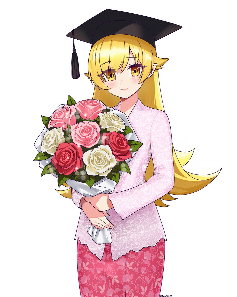 After all those sleepless nights, I drew Shinobu in kebaya as a gift to celebrate my graduation 💐
Didn’t expect she’d turn out this pretty 😭✨
And since I’m now officially unemployed 💀, maybe it’s time to open commissions again 👀
#忍野忍 #物語シリーズ